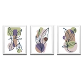 Bohem Tarz ev ve ofis dekoru,hediyelik Çerçeveli 3'lu Dekoratif Tablo 78 - 1