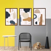 Bohem Tarz ev ve ofis dekoru,hediyelik Çerçeveli 3'lu Dekoratif Tablo 37 - 5