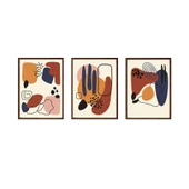 Bohem Tarz ev ve ofis dekoru,hediyelik Çerçeveli 3'lu Dekoratif Tablo 47 - 3