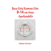 Baca Aspiratör Kapak Havalandırma Çekvalf Başlığı Haşere Önleyici Tek Yönlü Hava Çekimi Menfezi thumbnail 2