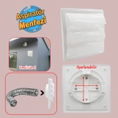 Baca Aspiratör Kapak Havalandırma Çekvalf Başlığı Haşere Önleyici Tek Yönlü Hava Çekimi Menfezi thumbnail 1