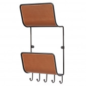 65441ES MEKTUPLUK,ANAHTARLIK,ASKILIK 2 KATLI VEGAN DERİ KAPLAMALI 19X37X8CM - 3