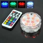 Su Geçirmez Kumandalı Renk Değiştiren Rgb Su Altı Led Lamba Spot - 7