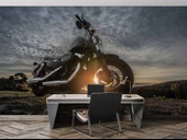 Motorsiklet Bulut Manzaralı Duvar Kağıdı thumbnail 3