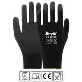 Beybi Poliüretan Kaplı Pu Touch Siyah Eldiven 10 - 1