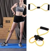 8 Şeklinde Direnç Bandı Yoga Plates Ve Vücut Geliştirme Egzersiz Bandı - 2