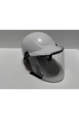 -SİPERLİKLİ JOKEY KASK-BEYAZ RENK-YERLİ ÜRETİM-MOD1 - 1