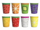 Meyve Temalı Karton Bardak 8 Adet - 1