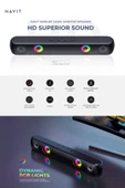 Havit Sk854bt Rgb Uyumlu Işıklı Gaming Oyuncu Bluetooth Hoparlör Masaüstü - 6