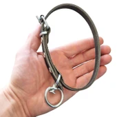 Deri Köpek Boyun Tasması Küçük Irk 48cm Kilitli Karabinalı Tasma - 3