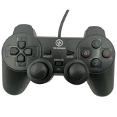 Çift Titreşimli Usb Kablolu Oyun Kolu Pc Uyumlu Vibration Gamepad - 1