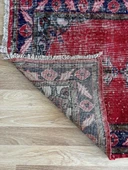 88x336 cm Antika Yolluk, Vintage Uzun Koridor Halısı, Kırmızı El Dokuma Anadolu Yolluk - 4