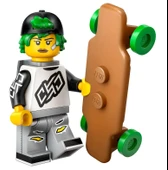 Lego Minifigür 71048 Seri 27 - 07 Longboarder thumbnail 1