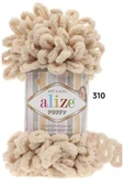 Berceminpuffyleri Alize Puffy El Örgü İpliği 5 li paket - 310 Bal köpüğü - 100 gram 9 metre parmak örgü ipi - 1