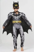 Life For Moda Erkek Çocuk Batman  Pelerinli ve Maskeli Kaslı Çocuk Kostümü - 2