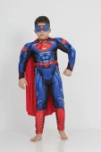 Life For Moda Erkek Çocuk Kaslı Superman Kostümü - Süper Kahraman Kostümü, Parti Kostümü - 3