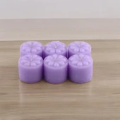 Baton Mum Mini 6'lı Mor Renk Silindir Dekoratif Mumu Kandil Hediyelik Fitilli Mumlar Şamdan Kokusuz - 3