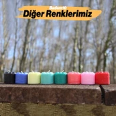 Baton Mum Mini 6'lı Mor Renk Silindir Dekoratif Mumu Kandil Hediyelik Fitilli Mumlar Şamdan Kokusuz - 7