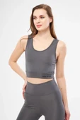 Halter Yaka Spor Sütyeni Crop Top - 1