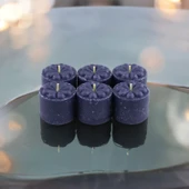 Baton Mum Mini 6'lı Siyah Silindir Dekoratif Mumu Kandil Hediyelik Fitilli Mumlar Şamdan Kokusuz - 5