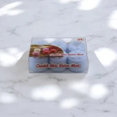 Baton Mum Mini 6'lı Mavi Silindir Dekoratif Mumu Kandil Hediyelik Fitilli Mumlar Şamdan Kokusuz - 3