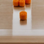 Baton Mum Mini 6'lı Turuncu Silindir Dekoratif Mumu Kandil Hediyelik Fitilli Mumlar Şamdan Kokusuz - 6