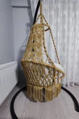 WOODSHUT Makrome Salıncak Minderli - %100 El Işçiliği - MİS38221B - 2