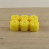 Baton Mum Mini 6'lı Sarı Renk Silindir Dekoratif Mumu Kandil Hediyelik Fitilli Mumlar Şamdan Kokusuz - 6