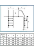 WATERSHUT 5 Basamak Standart Model Havuz Merdiveni (FULL SET) - 4
