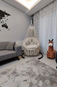 WOODSHUT Makrome Salıncak Minderli (KREM) - %100 El Işçiliği Mis38006m - 3