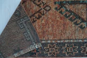 35x67 cm Küçük Boy Halı, Vintage Dekoratif El Dokuma Halı, Kahverengi Stili Mini Halı - 7