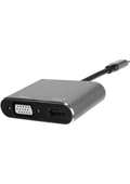 Hytech Destekli 4k Usb-C - Hdtv + Vga + Usb - Tip C Adaptör 4'ü 1 Arada Hy-Usbc22 - 1
