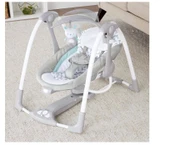 Ingenuity ConvertMe 2'si 1 Arada Kompakt Taşınabilir Bebek Salıncağı ve Bebek Koltuğu, Akülü Titreşimler, Otomatik Sallanma, Doğa Sesleri - 9 kg'a kadar - 7