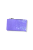 Kadın Lila Renkli Fermuarlı Ve Çıtçıtlı Kağıt Ve Bozuk Para Bölmeli Cüzdan. thumbnail 1