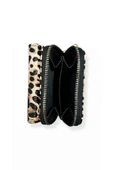 Genç Kahverengi Leopar Desenli Kağıt Para ve Kartlık Bölmeli Cüzdan. thumbnail 4