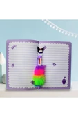 Kuromi sukuşi kabartmalı hatira defteri anı günlük defteri_kuromi peluş kalem - 3