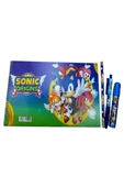 SONIC resim defteri ,SONIC versatil kalem kurşun kalem, roket yumurtlayan silgi set - 1