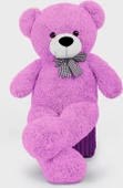 Sevimli 90 cm Peluş Ayı ile Premium Yumoş Kırmızı Peluş Ayıcık Buketi - 10