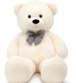 Sevimli 90 cm Peluş Ayı ile Premium Yumoş Kırmızı Peluş Ayıcık Buketi - 7