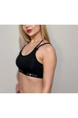 Siyah Spor Sütyen Crop - 2