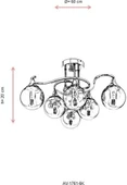 AVONNI AV-1761-6K Krom Kaplama Modern Avize E27 Metal Cam 60cm - 4