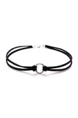 Siyah Renk Süet Kadın Round Choker Kolye - 1