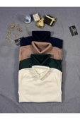 Soft Lüx Renkler 4'lü Hazır Paket Boğazlı Body lacivert-sütlükahve-Haki Yeşil-Ekru - 1
