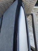 4 Adet Rattan Arkalıklı Sandalye Minderi (Kalınlık 4cm)-Primer K.Gri - 4