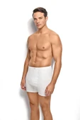 Jiber 102 Erkek Beyaz Pamuklu Paçalı Boxer - 2
