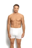 Jiber 102 Erkek Beyaz Pamuklu Paçalı Boxer - 1