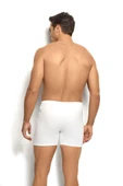 Jiber 102 Erkek Beyaz Pamuklu Paçalı Boxer - 3