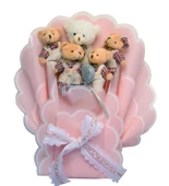 Premium Giysili Yumoş Peluş Ayıcık Buketi, Sevgiliye, Doğum Gününe Hediye thumbnail 2