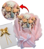 Premium Giysili Yumoş Peluş Ayıcık Buketi, Sevgiliye, Doğum Gününe Hediye thumbnail 4