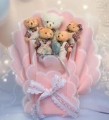 Premium Giysili Yumoş Peluş Ayıcık Buketi, Sevgiliye, Doğum Gününe Hediye thumbnail 6